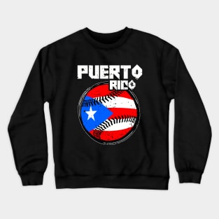 Puerto Rico 2024 Baseball Flag Pride PR Crewneck Sweatshirt